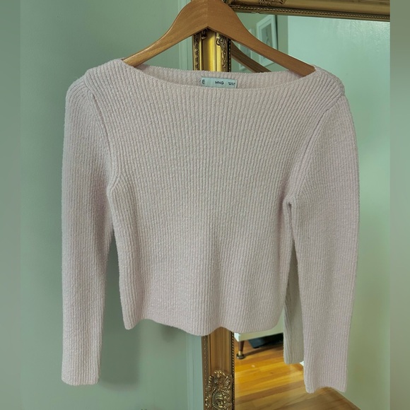 Mango Soft Pink Ribbed Sweater - Picture 2 of 5